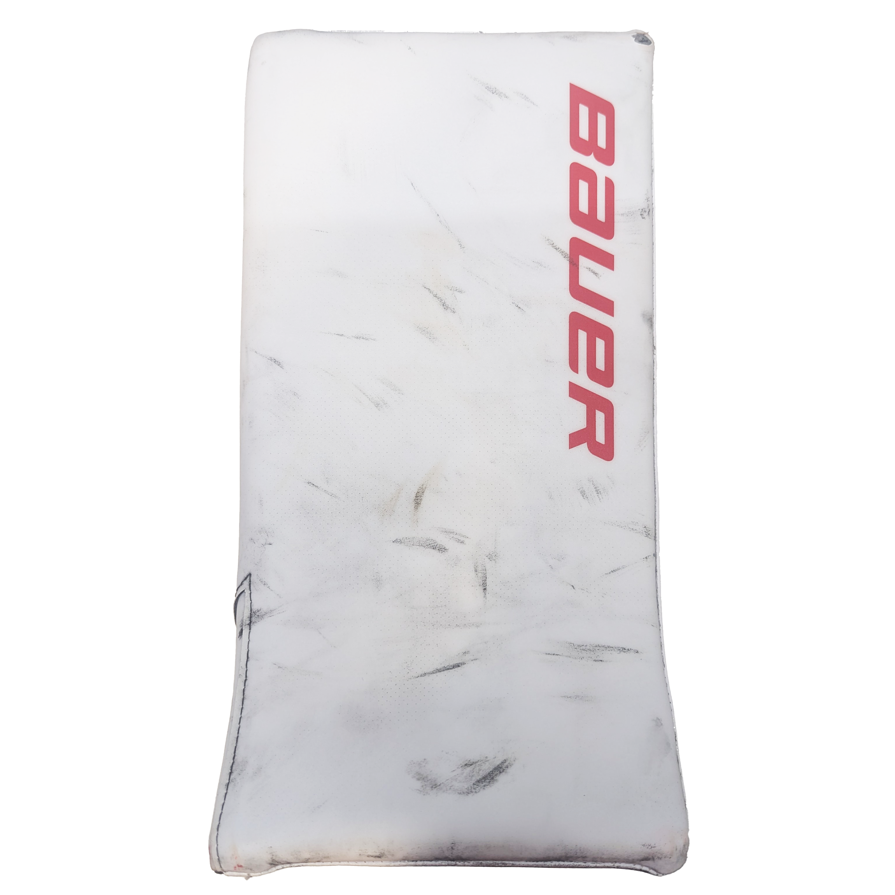 Bauer Vapor Hyperlite 2 - NCAA Used Pro Stock Goalie Blocker (White/Red)